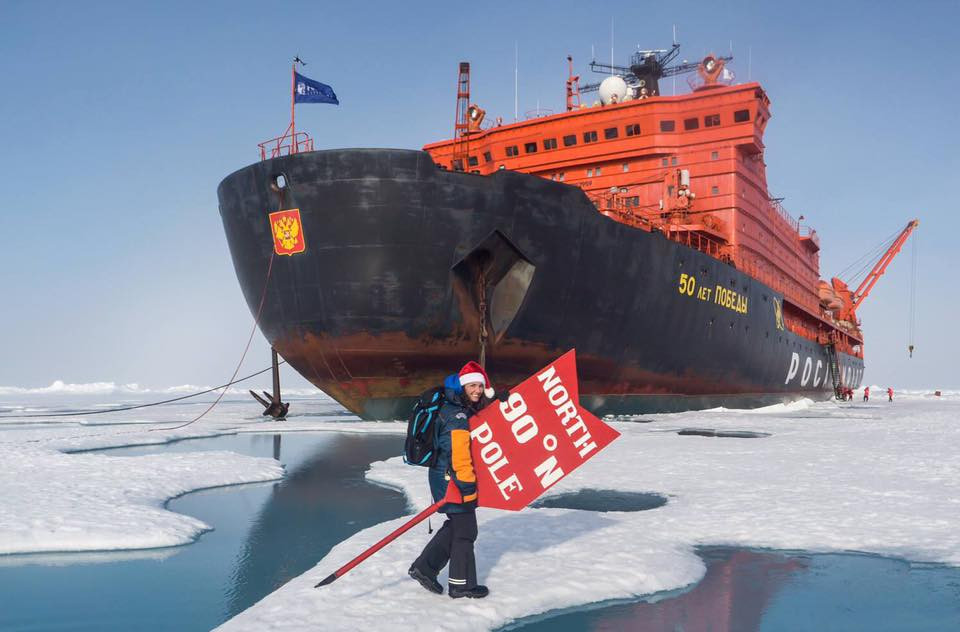 expedition guide academy, zodiac driver, zodiac training, antarctica, sea ice, expedition guide training, icebreaker, north pole, 50 years of victory