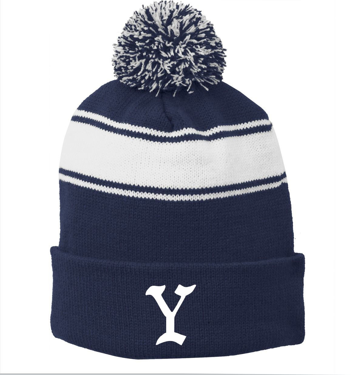 Yarmouth Little League Stripe Pom Pom Beanie