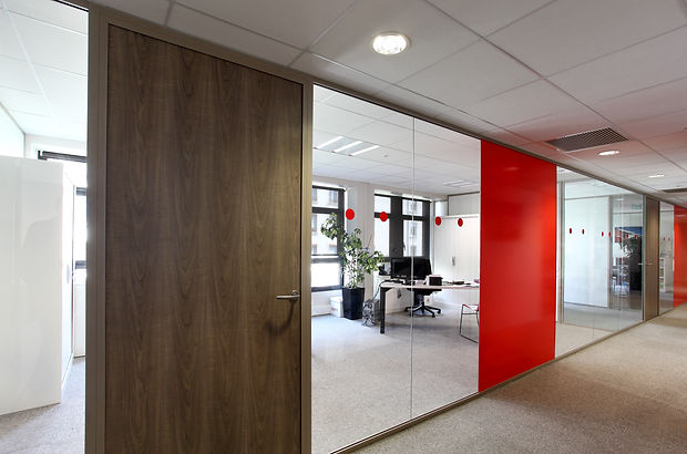 cloisons aluminium simple vitrage
