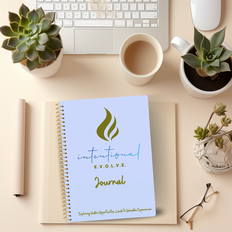 Miniatura: Cover of spiral bound Intentional Journal on a desk