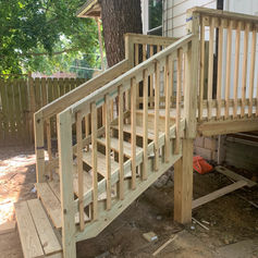 West Arlington- side door wood landing construction complete