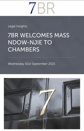 Mass joins 7 Bedford Row Chambers