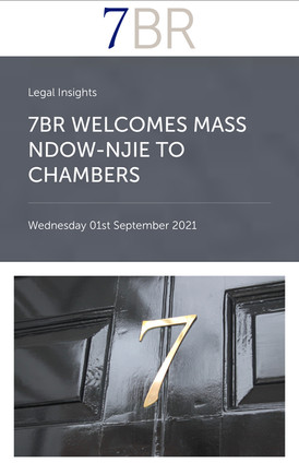 Mass joins 7 Bedford Row Chambers