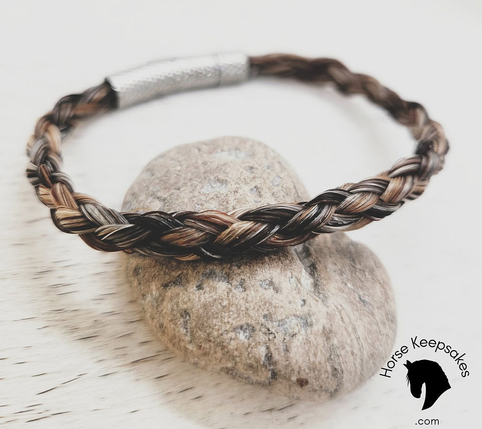 Thumbnail: Braided Horsehair bracelet, horsehair keepsakes, horsehair jewelry, custom horsehair jewelry