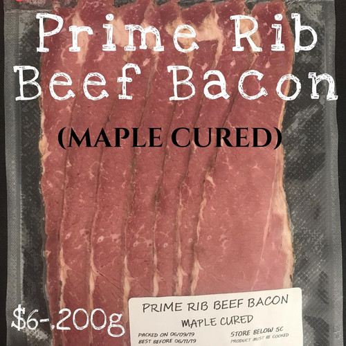 Dry cured, beef bacon Greener Pastures
