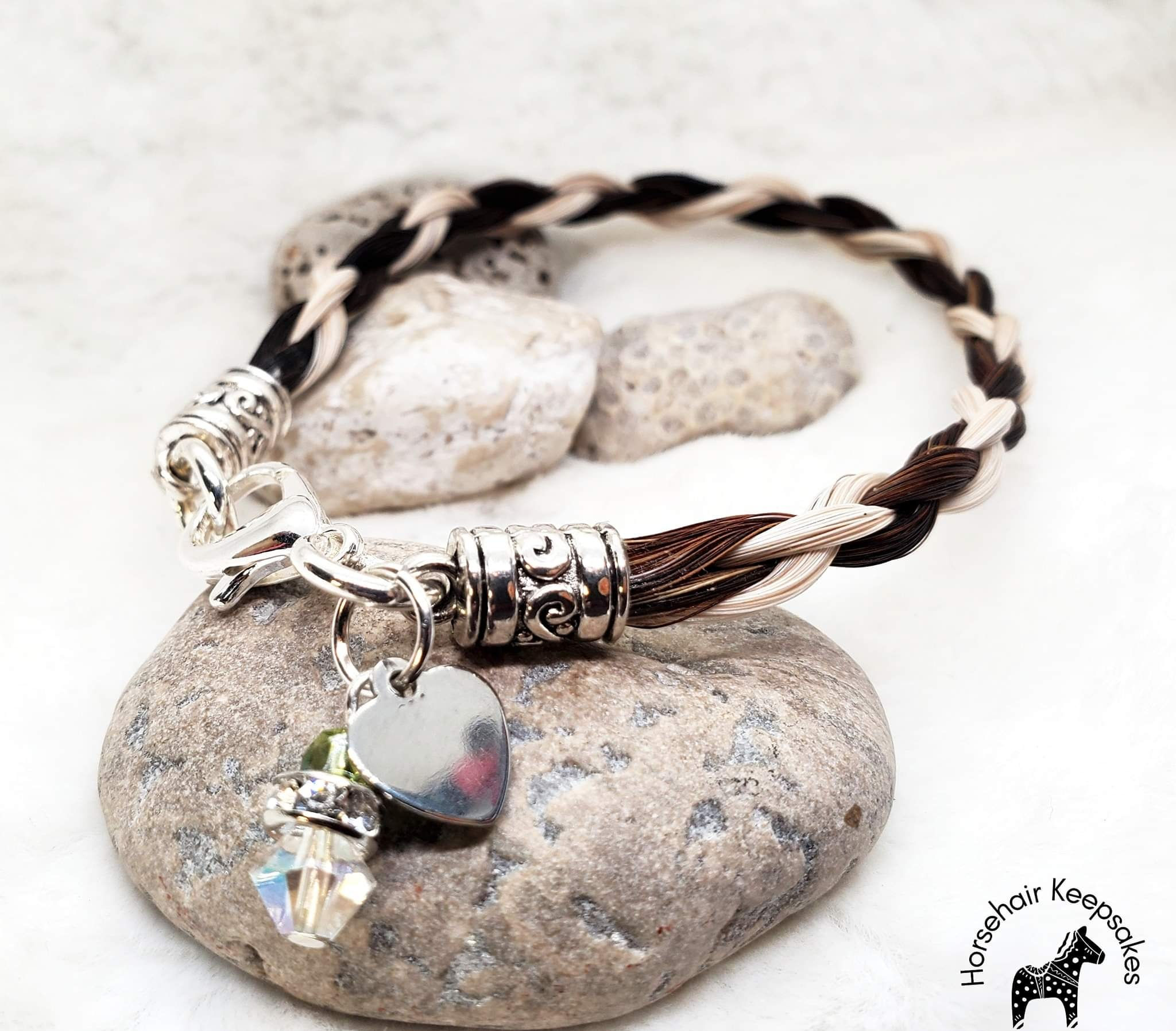 horsehair keepsake bracelet, horsehair braided bracelet, horsehair keepsakes