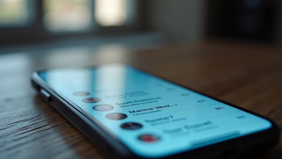 Close-up of a smartphone displaying social media notifications