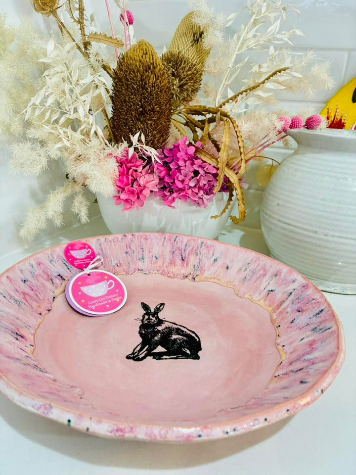 Thumbnail: Large Hare Bowl with Poppy Fields