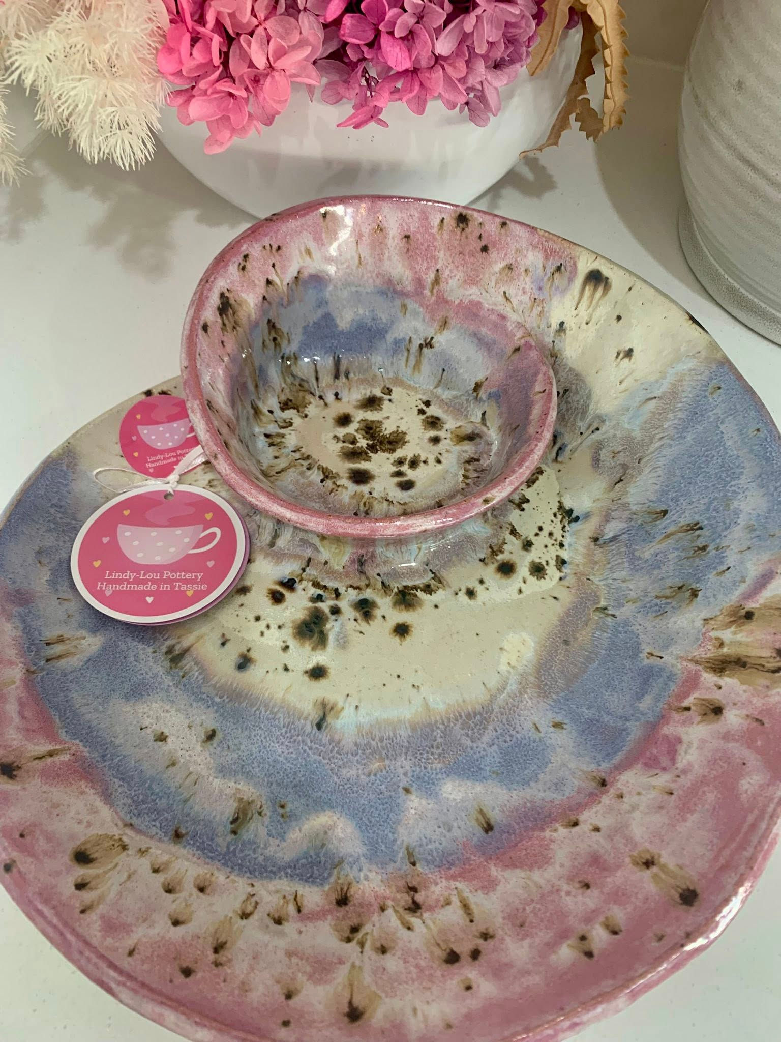 Abalone Swirl Bowl - Chip'N'Dip