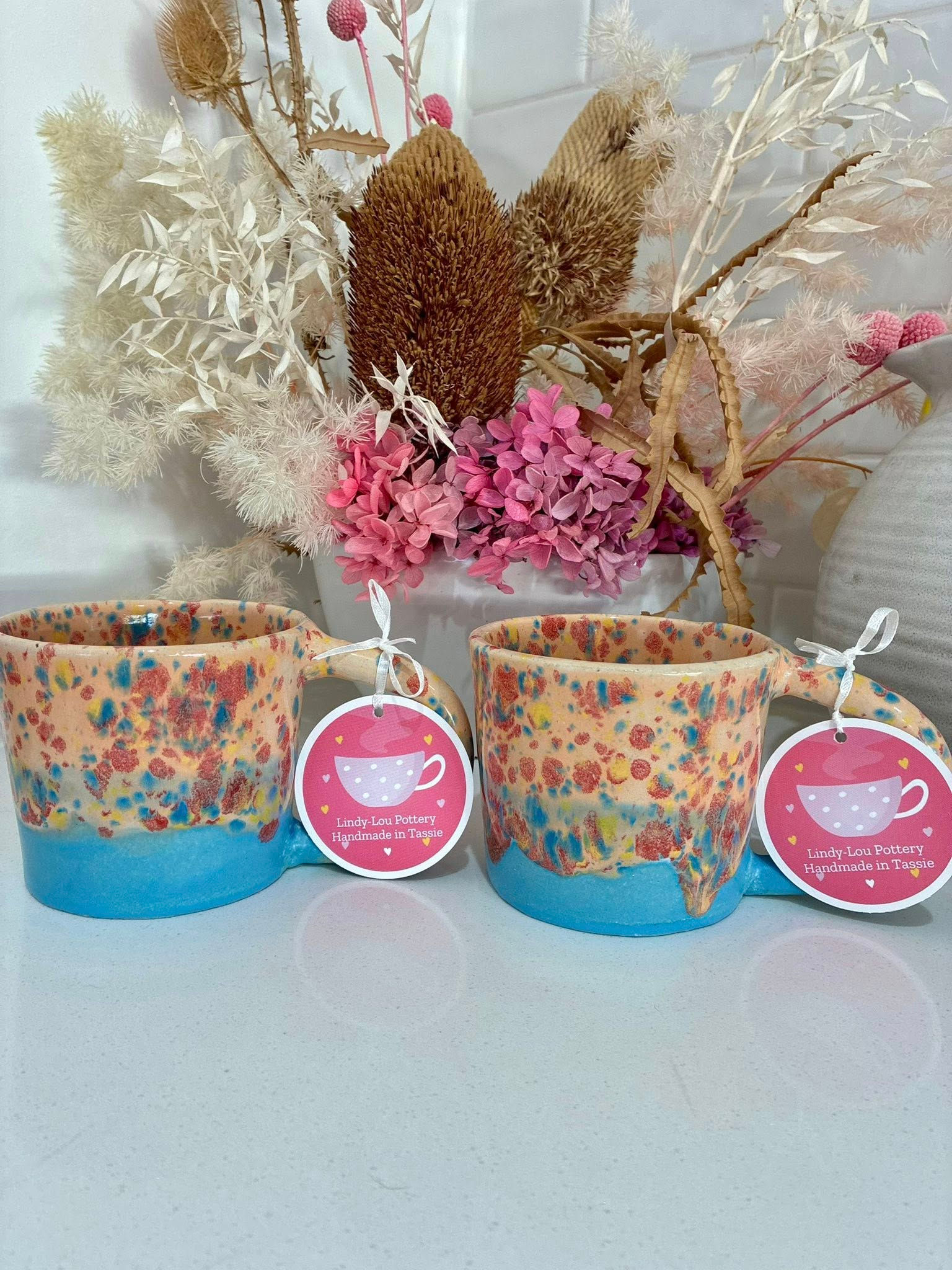 Peach Party Mug - Set of 2