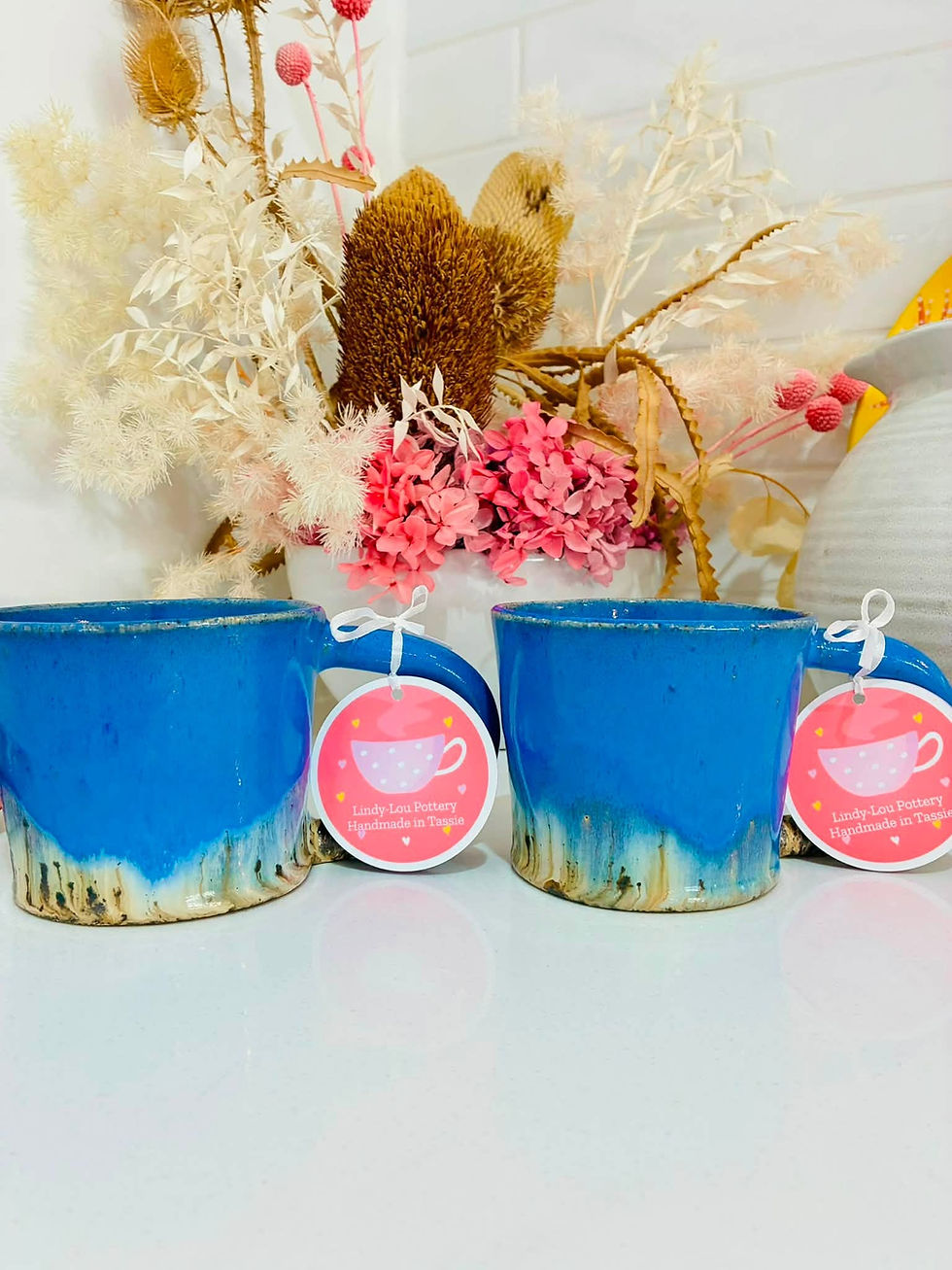 Thumbnail: Spotted Blue Mug - Set of 2
