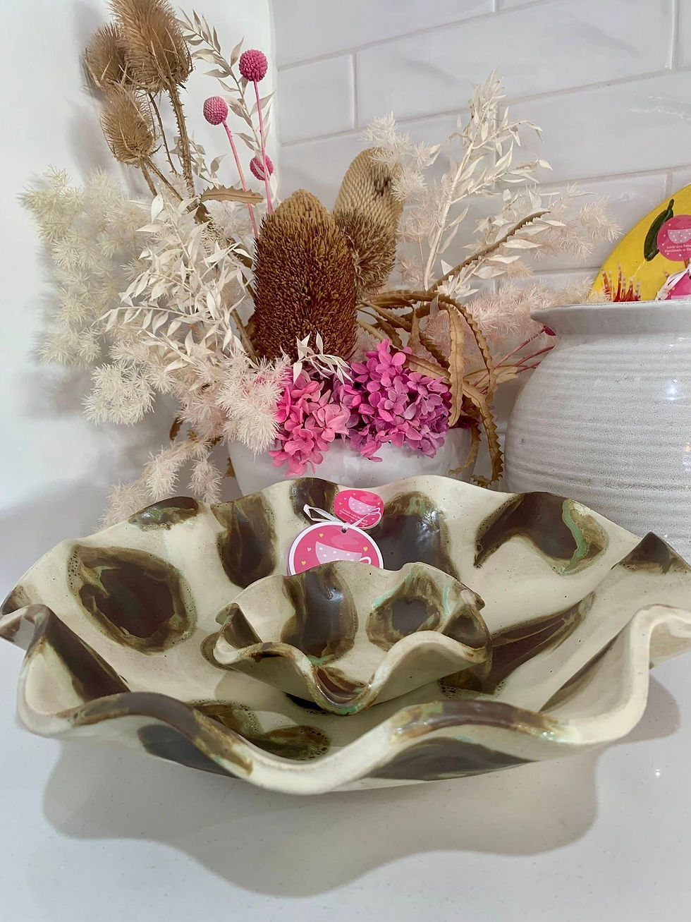 Thumbnail: Black Walnut - Large Wavy Chip'N'Dip Bowl