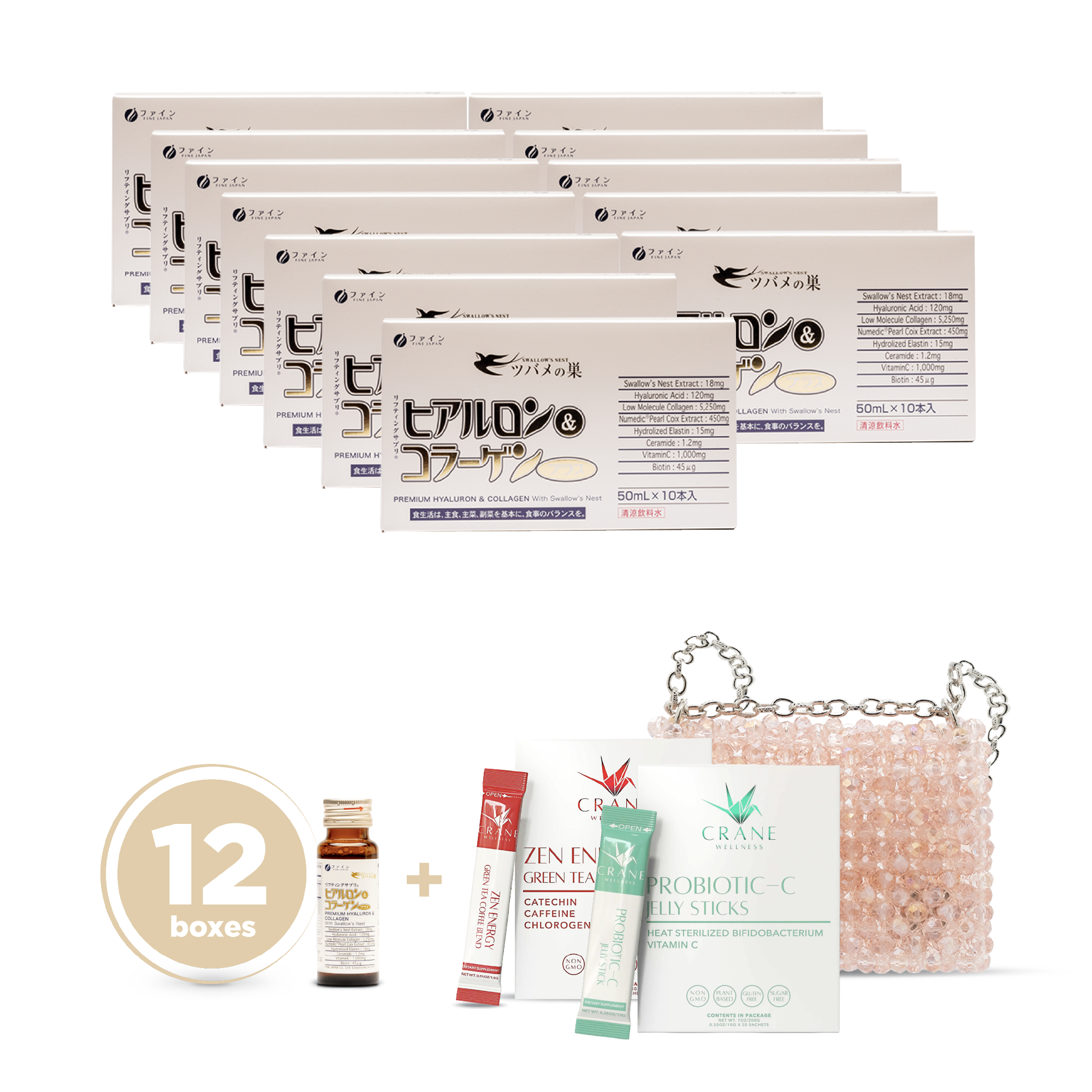 Premium Hyaluron & Collagen with Swallow’s Nest - Collagen Tổ Yến