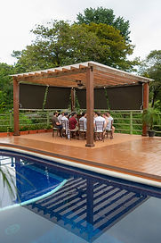 lunch meeting on the terrace