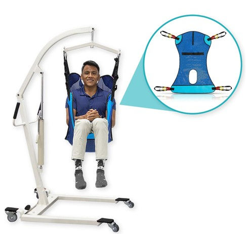 Hydraulic Patient Lift With Sling With Opening