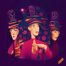 personagens de teatro fantasiados