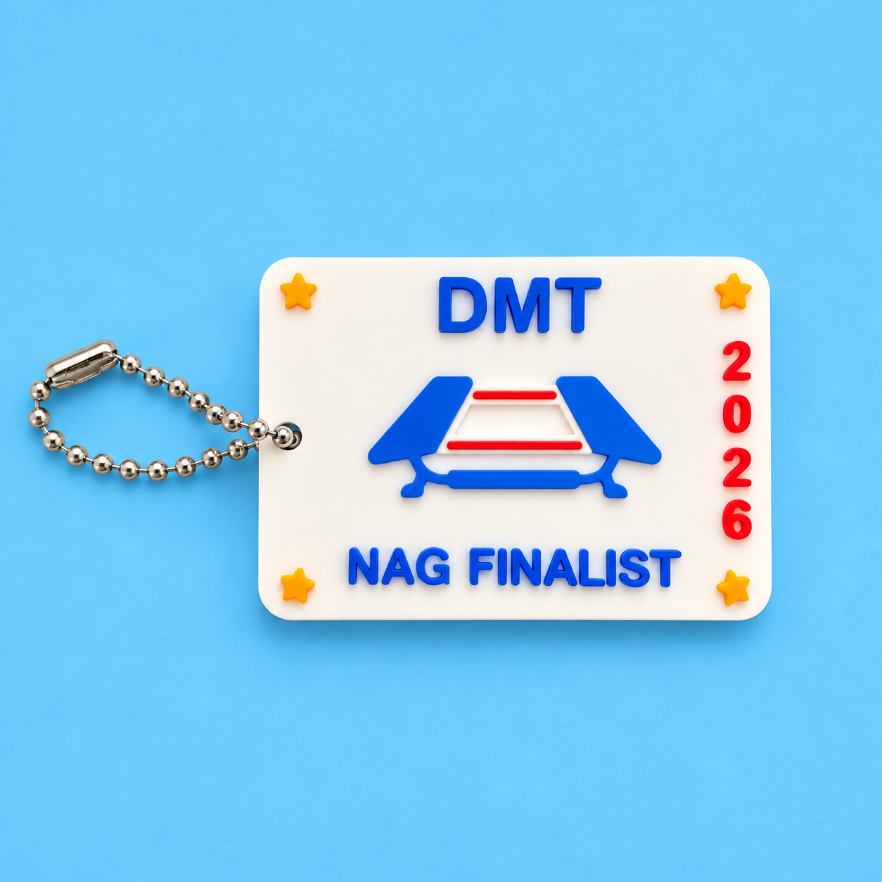 Double Mini Trampoline bag tag for NAG finalists