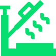 Heat Press Icon In Green
