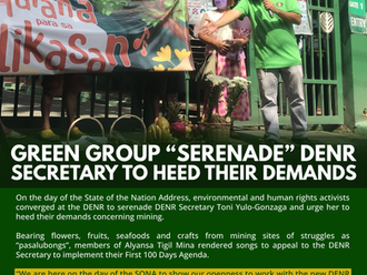 Green group “serenade” DENR Secretary to heed their demands