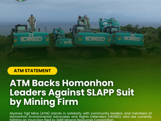 ATM Backs Homonhon Leaders Against SLAPP Suit by Mining Firm