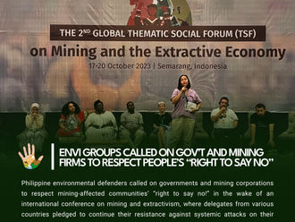 Envi groups called on gov’t and mining firms to respect people’s “right to say no”