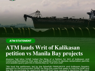ATM lauds Writ of Kalikasan petition vs Manila Bay projects