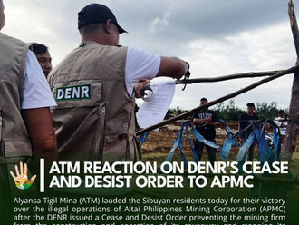 ATM Reaction on DENR’s Cease and Desist Order to APMC