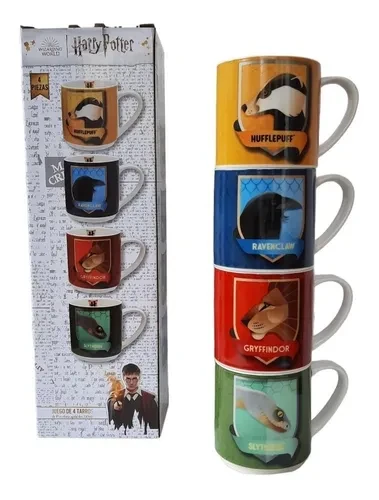 Juego de Cuatro Tazas de Porcelana - 350ml