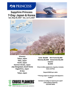 Japan and Korea Cruise flier