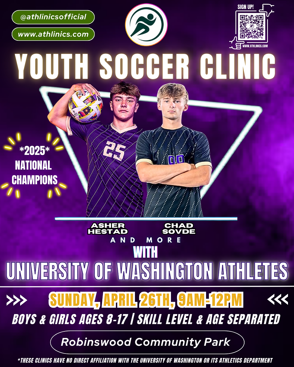 Youth Soccer Clinic with University of Washington Athletes