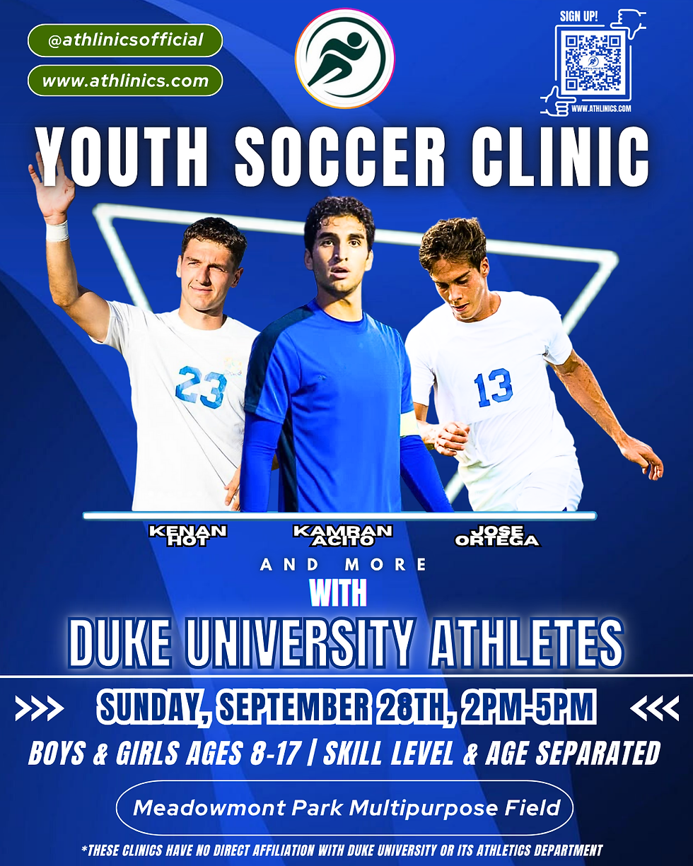 Youth Soccer Clinic with Duke University Athletes