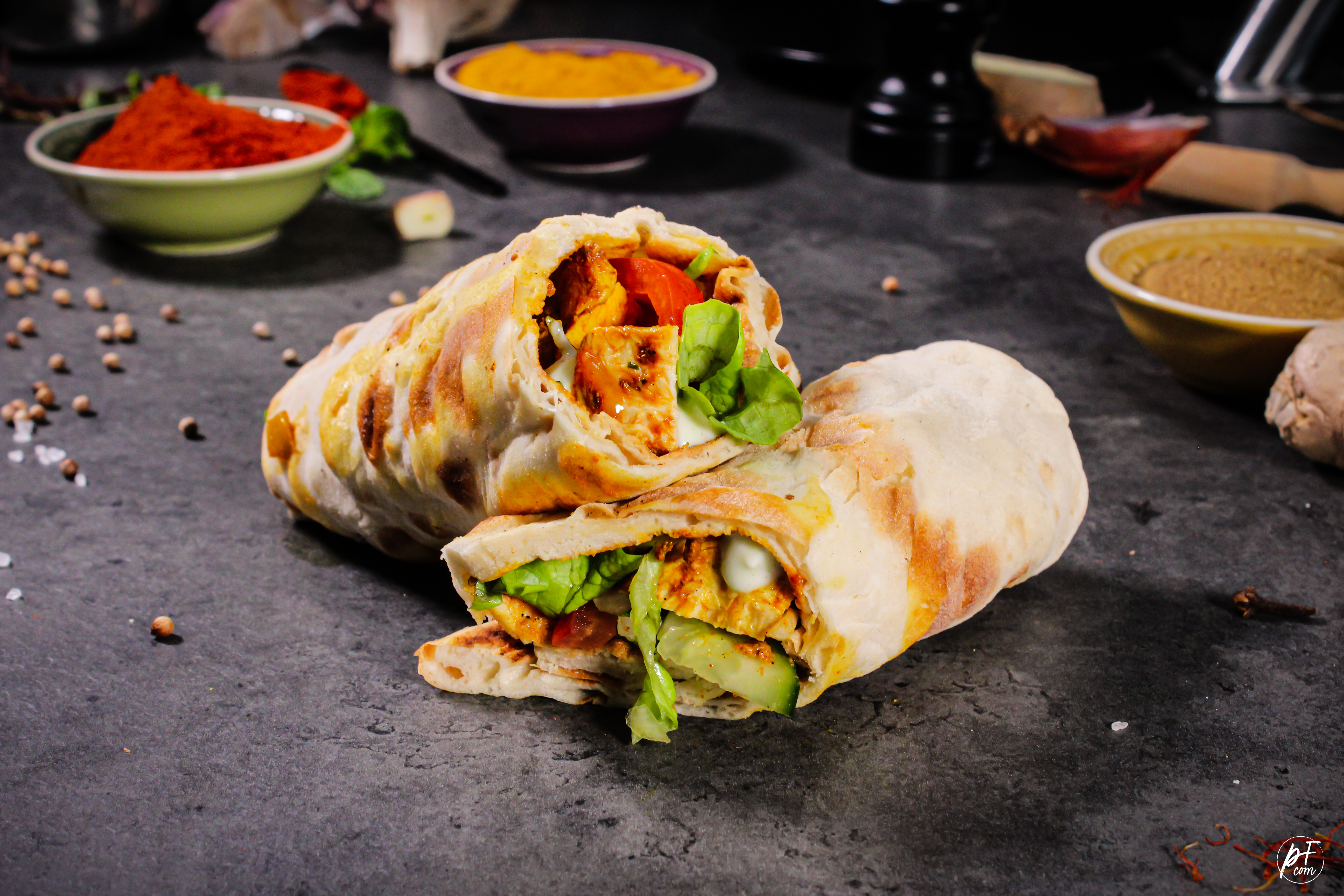 Arranged Food and Objects