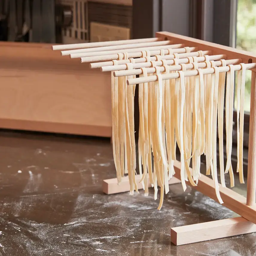 Thumbnail: Italian Beechwood Collapsible Pasta Drying Rack