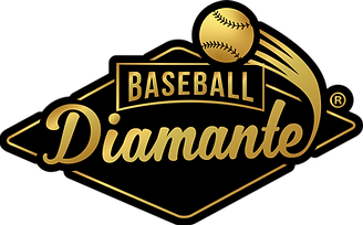 Baseball Diamante Logo Dorado Contorno Negro y Fondo Sólido.png