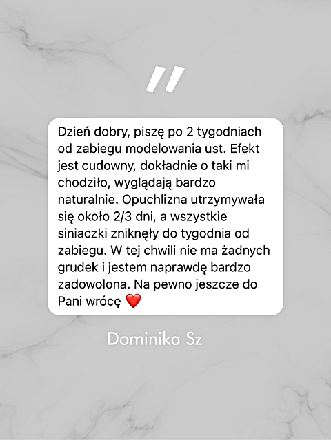 Opinie - Dr Aleksandra Goral - Medycyna Estetyczna