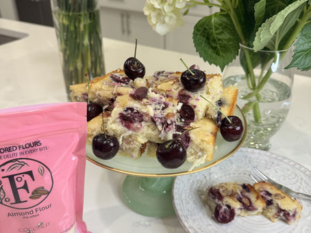 Coconut Almond Flour Cherry Cake (Gluten-Free, Keto-Friendly, No Sugar)