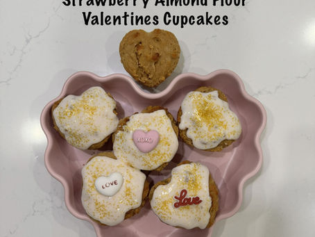 Strawberry Almond Flour Cupcakes