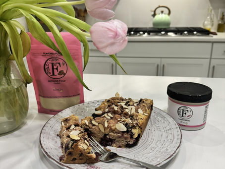 Lemon Almond Flour Blackberry Bread