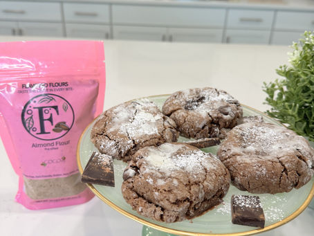 Cocoa Almond Flour Crinkle Cookies