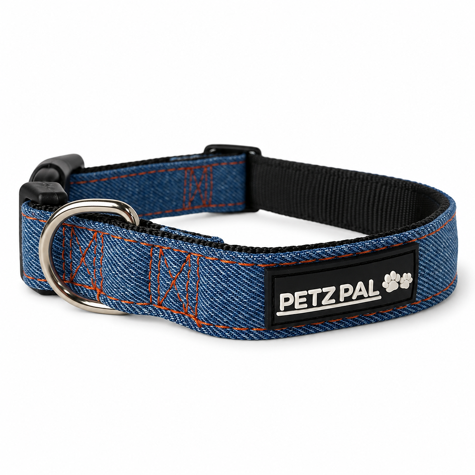 Thumbnail: Dark Blue Denim Dog Collar