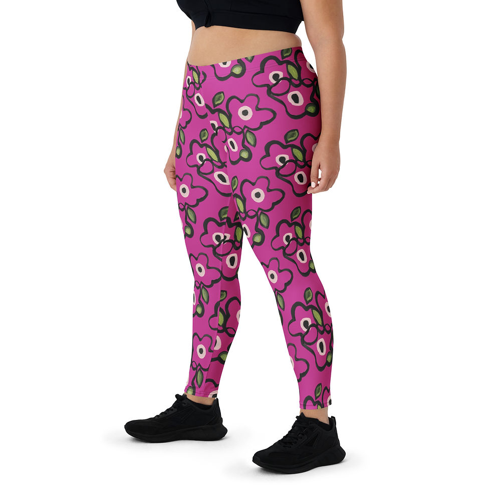 Thumbnail: Fuschia Tangles Leggings