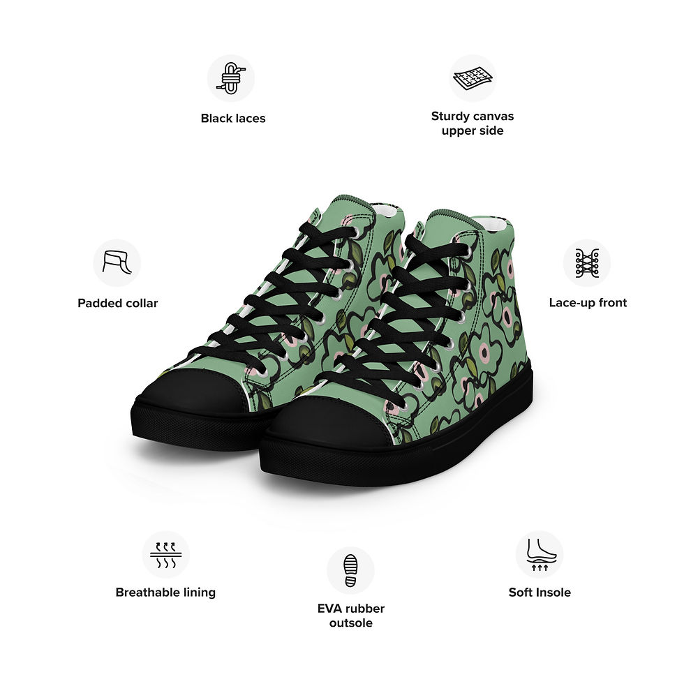 Thumbnail: Sea Foam Tangles Women’s High Tops