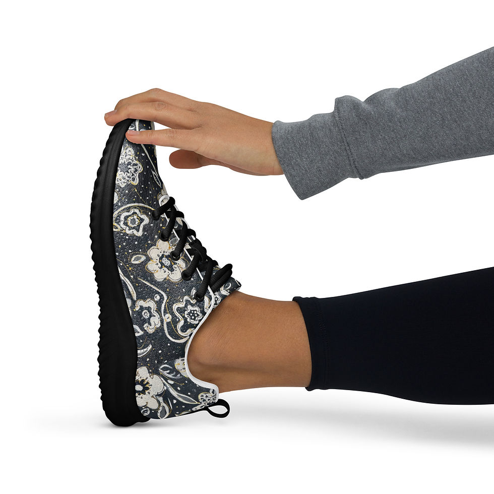 Thumbnail: Ivory & Ebony Bloom  Women's Featherweight Sneaker