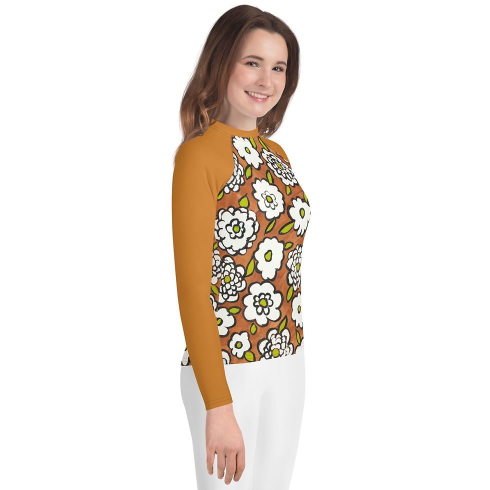 Thumbnail: First Floral Youth Rash Guard
