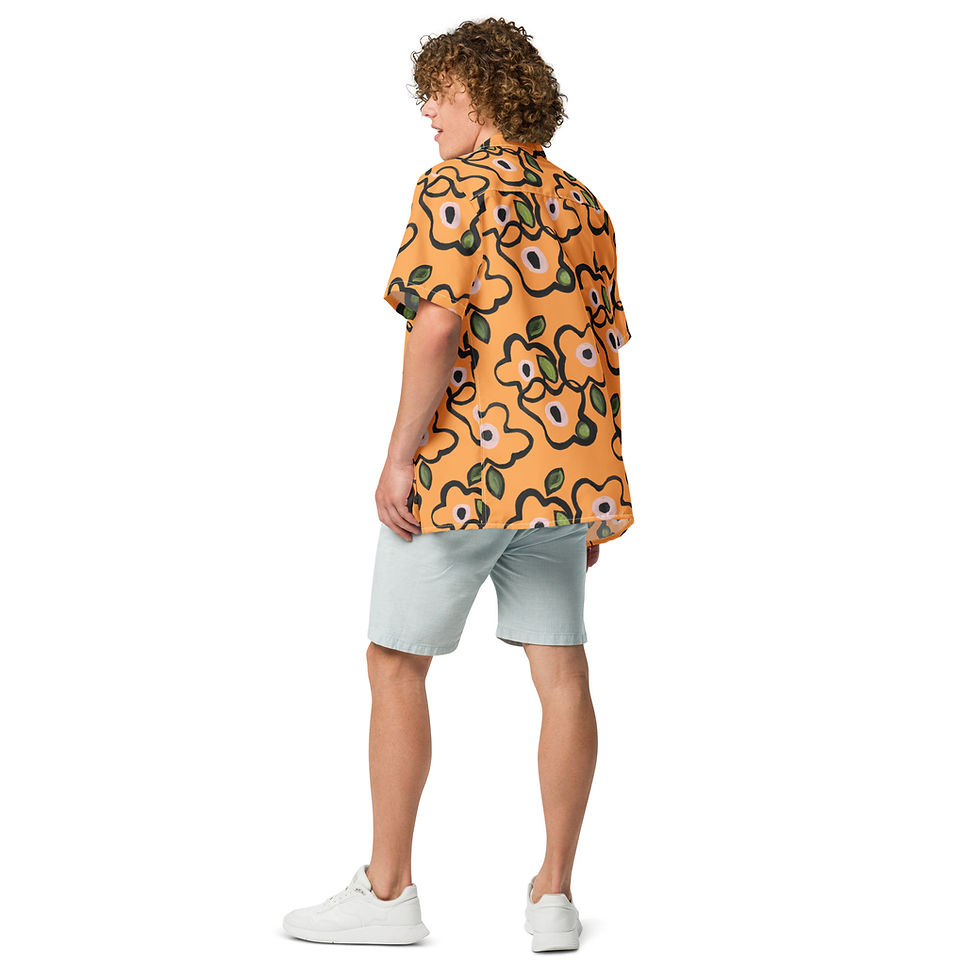 Thumbnail: Texas Rose Tangles Aloha Shirt ( ReCycled-Poly Unisex)