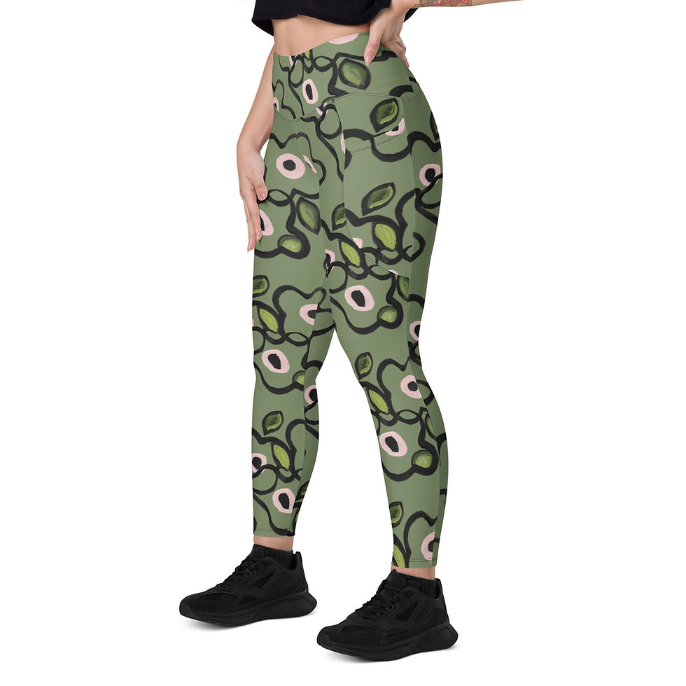 Thumbnail: Camo Tangles REcycled-Poly Yoga Leggings w/Pockets