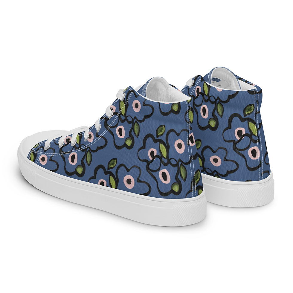 Thumbnail: Men's Kashmir Blue Tangles  High Tops