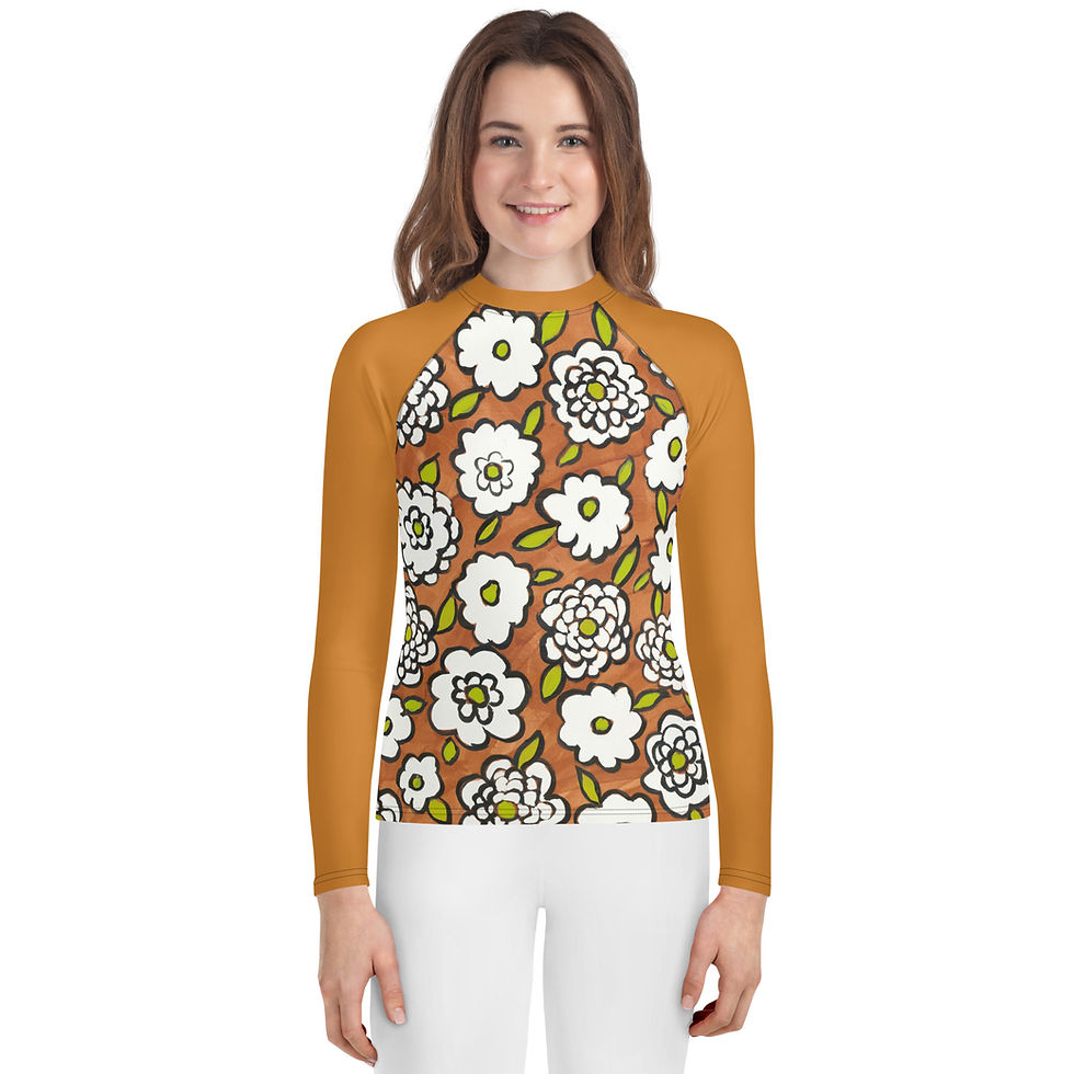 Thumbnail: First Floral Youth Rash Guard