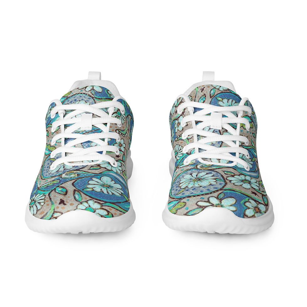 Thumbnail: Blue Damask Women's Featherweight Sneaker