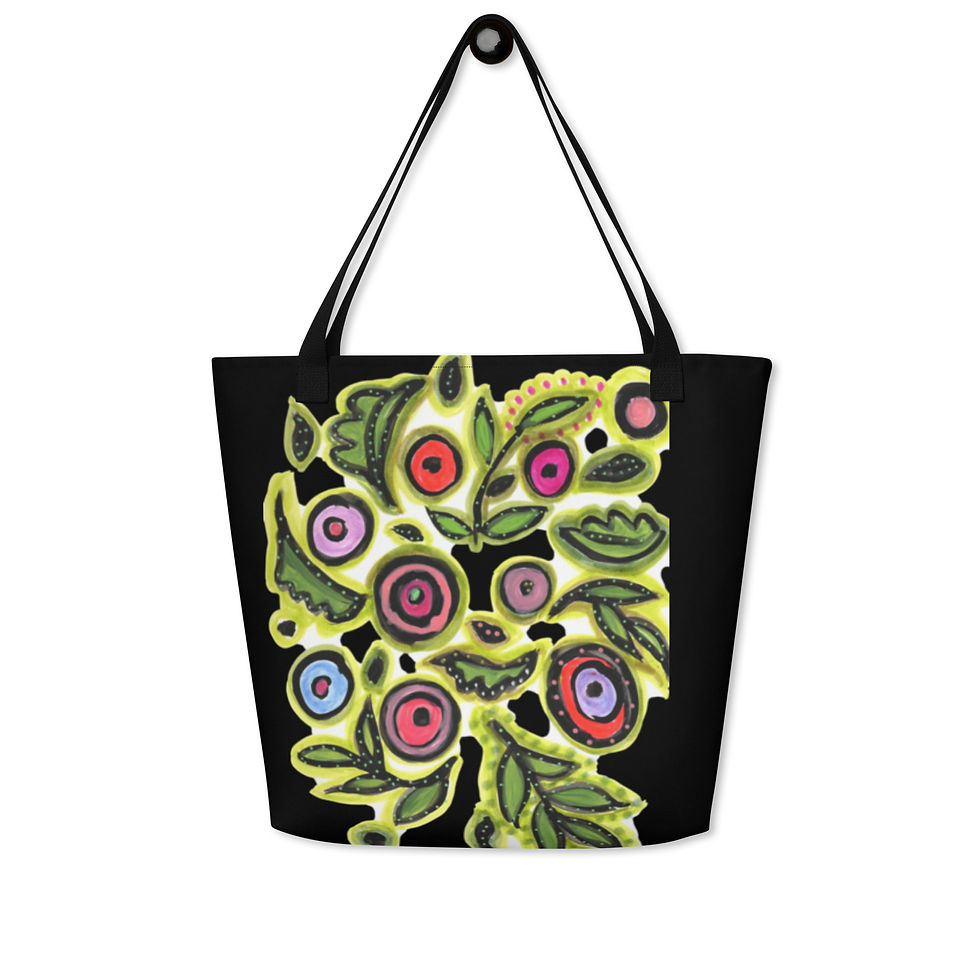 Thumbnail: Nevis Black Tote w/ Pocket